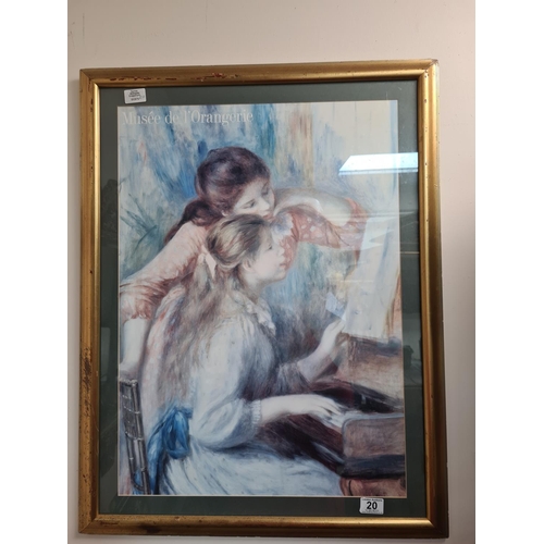 20 - Young Girls At The Piano Framed Print-Monet (32