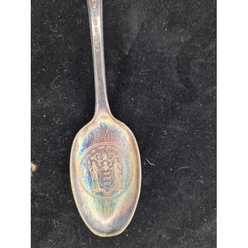 53 - Boxed Cheese Knife, German Silver Plate Ladle & New Jersey Commemorative Spoon (3)