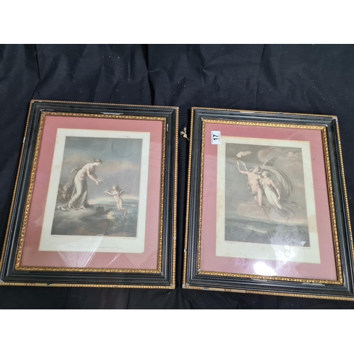 17 - After Samuel Shelley. A Pair of Etchings Love Wounded' and 'Love Healed 
engraved by Robert Cooper a... 