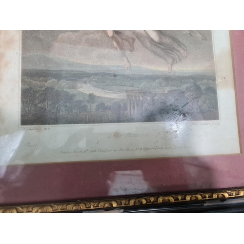 17 - After Samuel Shelley. A Pair of Etchings Love Wounded' and 'Love Healed 
engraved by Robert Cooper a... 