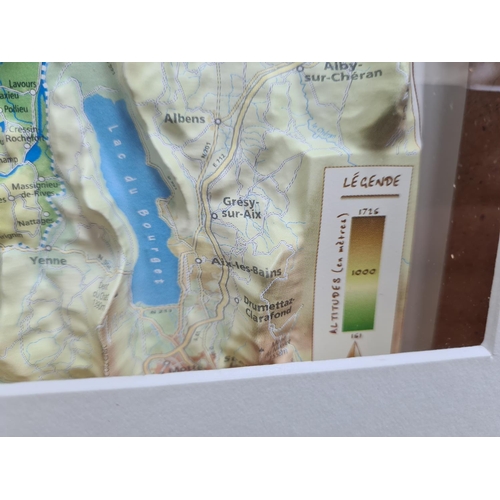 28 - 3D Relief Map of Eastern France in a Contemporary Frame 17