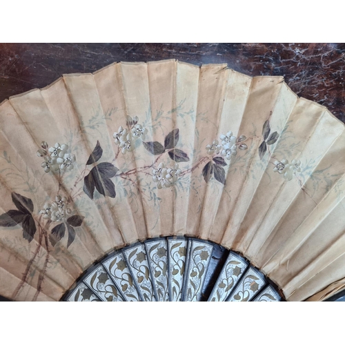 10b - 19th Century Hand Painted Silk Fan