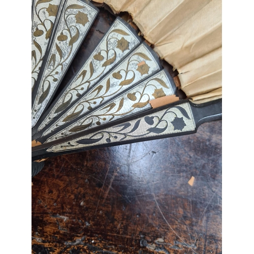 10b - 19th Century Hand Painted Silk Fan