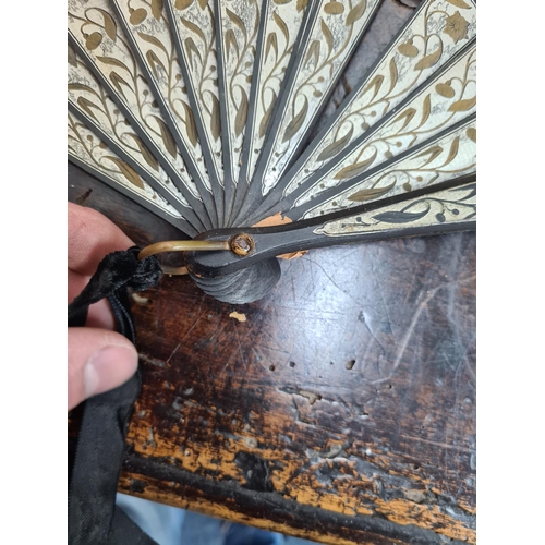 10b - 19th Century Hand Painted Silk Fan