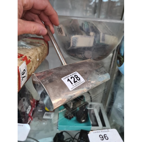 128 - Vintage Silver Plate Crumb Sweeper