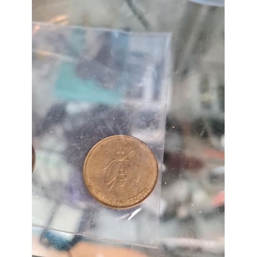 129 - 2 Old French Tokens