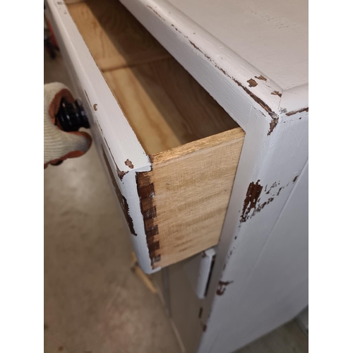 13 - Painted Oak Tallboy 85cm x 47cm x 122cm