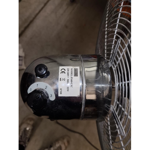 14e - Good Quality Chrome Upright Fan WORKING