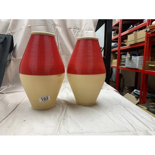 182 - Pair of 1950s Plastic Lamp Shades