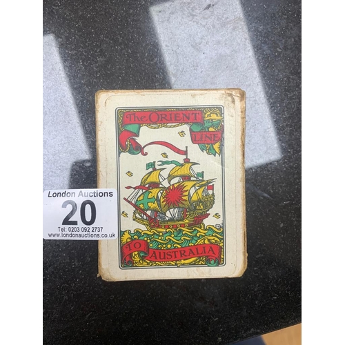 20 - Packet of Orient Line Playing Cards