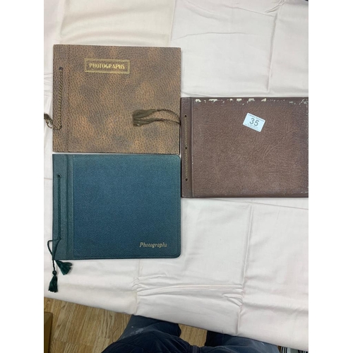 35 - 3 Old Empty Photo Albums