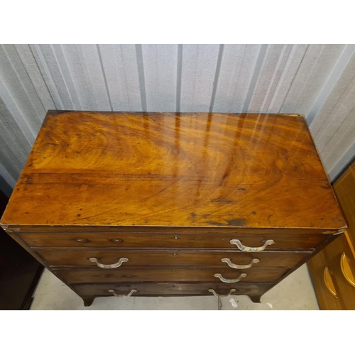 4 - Regency Mahogany 4 Drawer Chest (Handles Not Original) 90cm x 90cm x 45cm