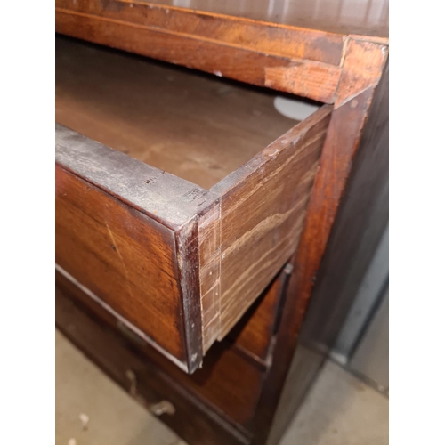 4 - Regency Mahogany 4 Drawer Chest (Handles Not Original) 90cm x 90cm x 45cm