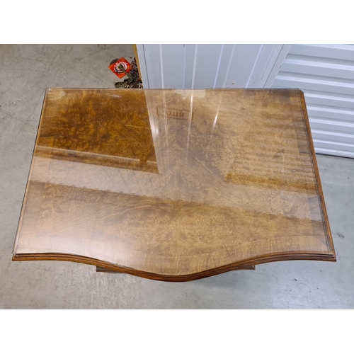 3b - Burr Walnut Serpentine 4 Drawer Chest of Drawers 
72cm W 46cm D 80cm T