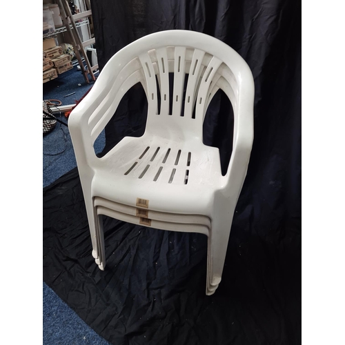 794 - 3 Plastic Garden Chairs