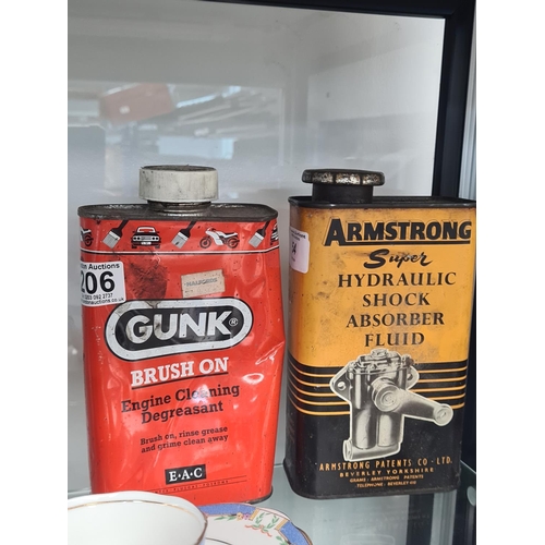 206 - 2 Old Car Related Tins