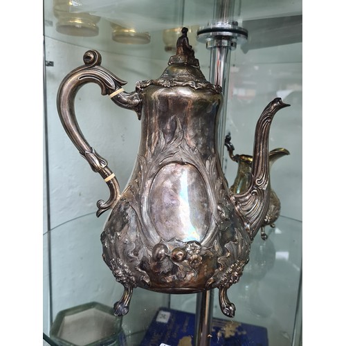 31 - Robert Hennell Victorian 4 Piece Hallmarked Silver Tea and Coffee Set Total weight 2864g