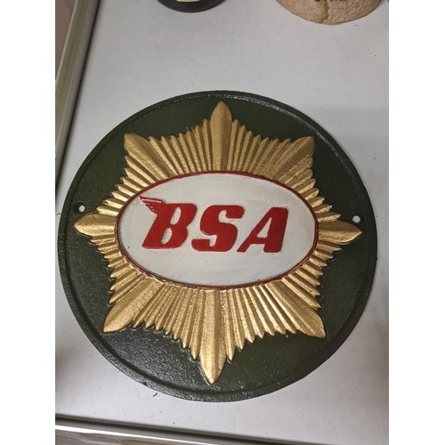 183 - Cast Iron BSA Plaque 10