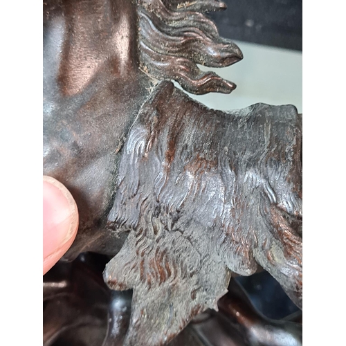 174 - Old Bronze of a Rearing Horse (A/F)