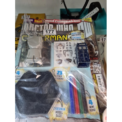 177 - Dr Who Magazine And an Old Metal Tardis Model