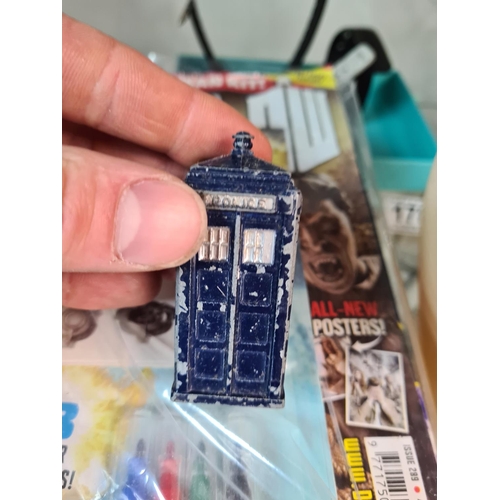 177 - Dr Who Magazine And an Old Metal Tardis Model