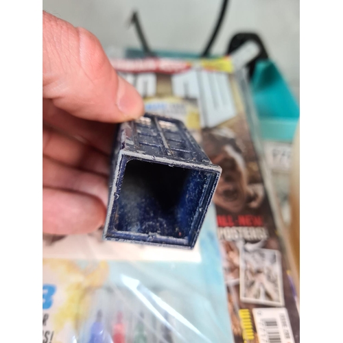 177 - Dr Who Magazine And an Old Metal Tardis Model