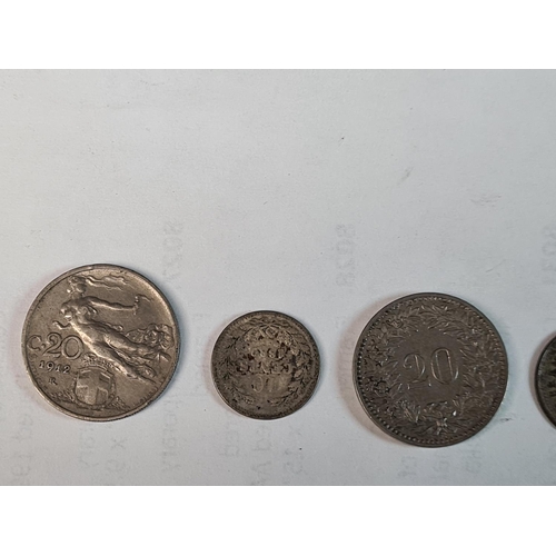 216 - Small Tin of 19th and early 20th Century Silver Coins