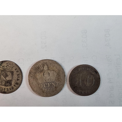 216 - Small Tin of 19th and early 20th Century Silver Coins