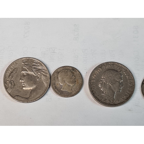 216 - Small Tin of 19th and early 20th Century Silver Coins
