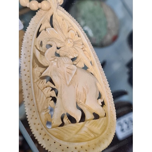220 - Carved Elephant Necklace