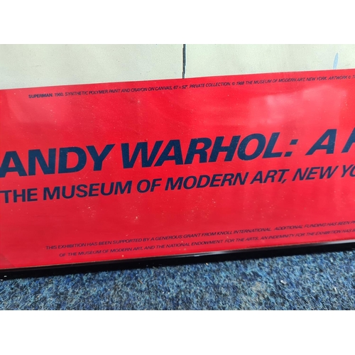 1A - Andy Warhol 1989 Superman Museum of Modern Art Exhibition Lithograph Print Poster. 70cm x 100cm