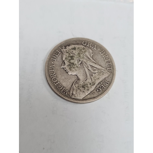 103 - 1893 Queen Victoria Half Crown Coin