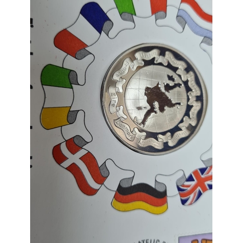 107 - 1973 Membership EEC European Community Silver Proof Medallic First Day Cover