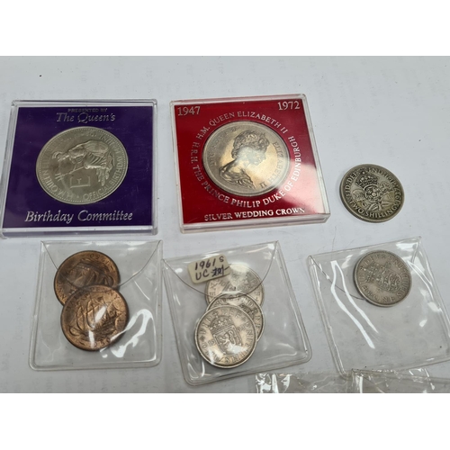109 - British Coin Collection, to include Silver Wedding Commemorative Coins, 1937 Silver 2 Shillings and ... 