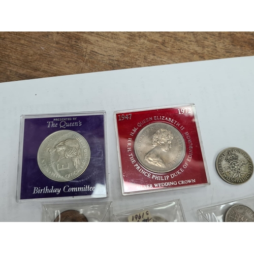 109 - British Coin Collection, to include Silver Wedding Commemorative Coins, 1937 Silver 2 Shillings and ... 