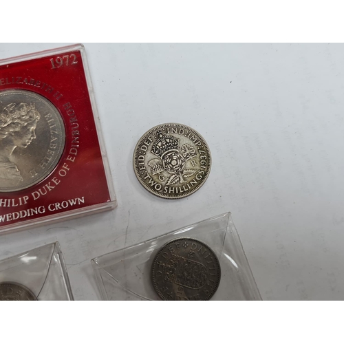 109 - British Coin Collection, to include Silver Wedding Commemorative Coins, 1937 Silver 2 Shillings and ... 