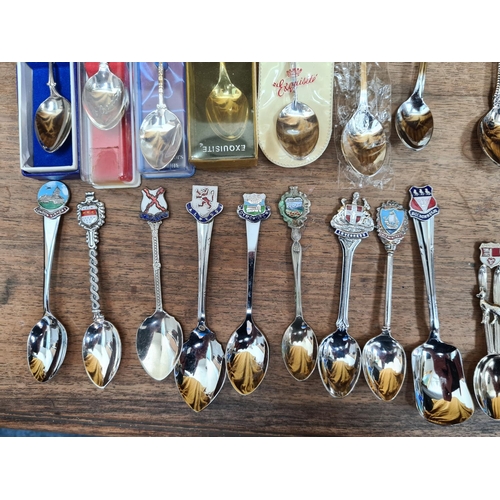 134 - Large Collection of Vintage Silver Plated Crested Teaspoons