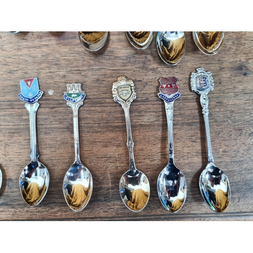 134 - Large Collection of Vintage Silver Plated Crested Teaspoons