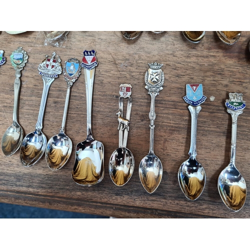 134 - Large Collection of Vintage Silver Plated Crested Teaspoons