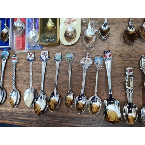 134 - Large Collection of Vintage Silver Plated Crested Teaspoons