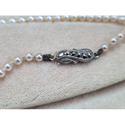 22 - Boxed Set of Pearls with Sterling Silver Clasp