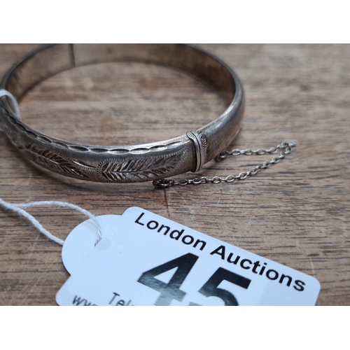 45 - Vintage Sterling Silver Bangle