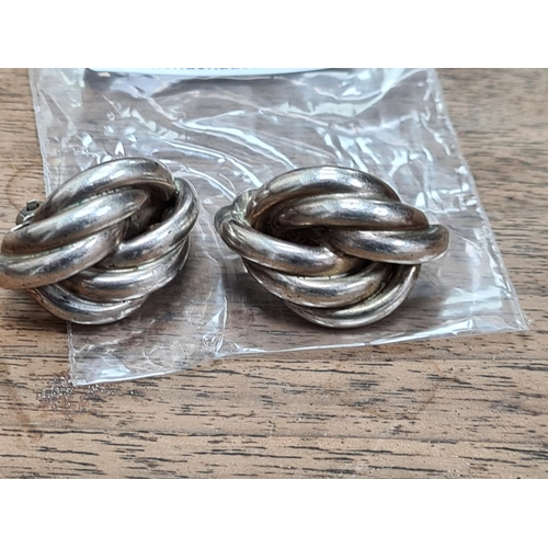 68 - Pair of Sterling Silver Clip on Earrings