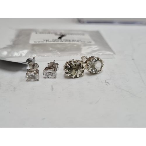 7 - 2 New Pairs of Sterling Silver Earrings