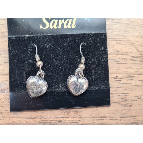 8 - Boxed Pair of Sterling Silver Love Heart Earrings