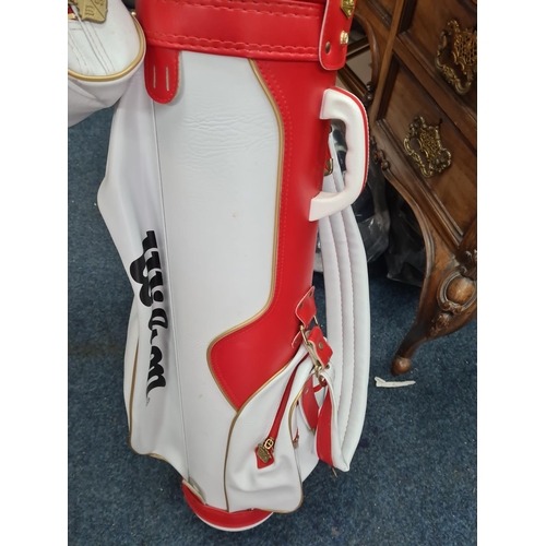 97 - New Vintage Wilson Leather Golf Bag