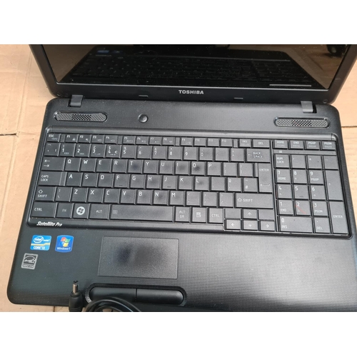 385 - Toshiba Satellite Pro C660-2JN Laptop with Charger WORKING No HD