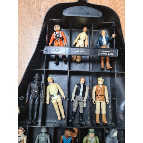 389 - Vintage Star Wars Toys-Darth Vader Carry Case with Approx 45 Figures 70s/80s