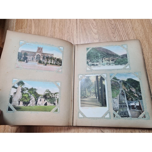 393 - Early 20th Century Postcard Album and Contents