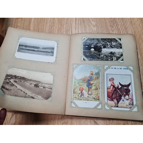 393 - Early 20th Century Postcard Album and Contents